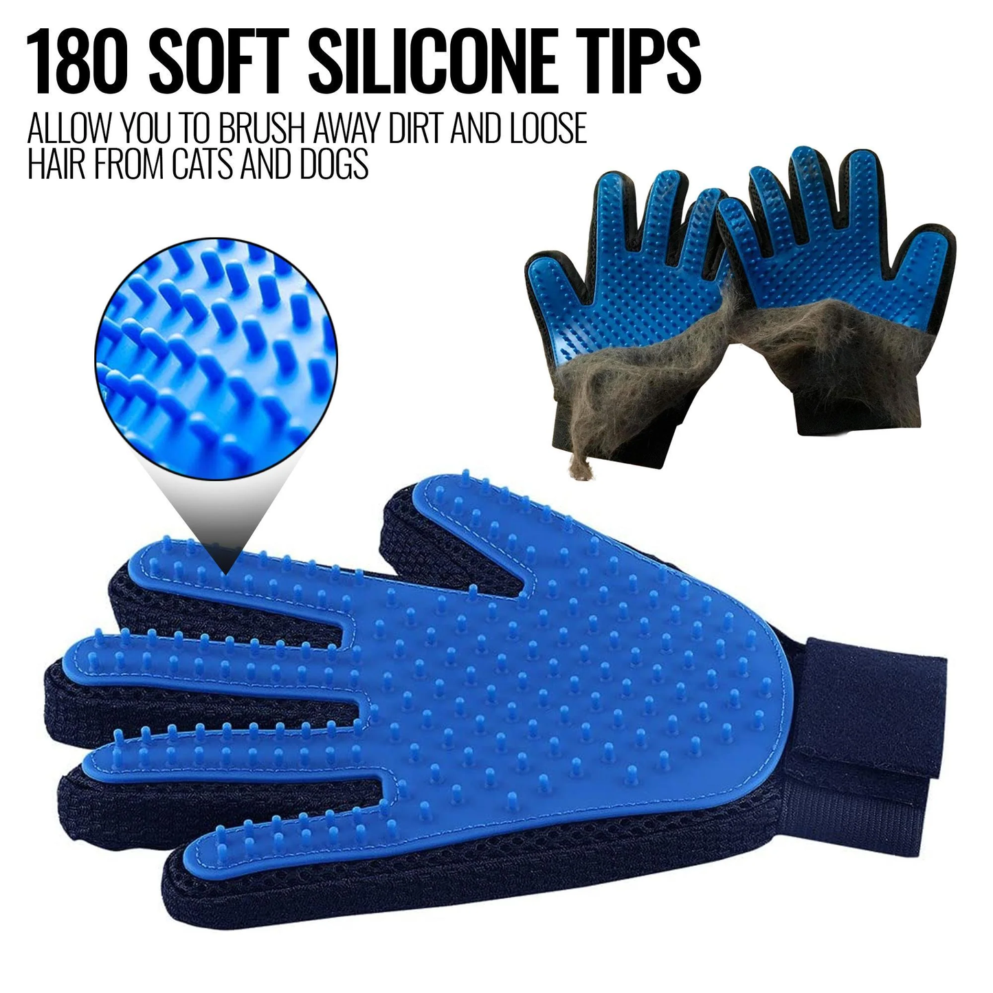 Pet Grooming Glove – Soft Deshedding Brush Mitt 🐾